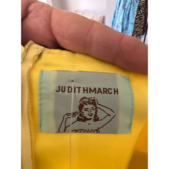 NWOT Judith March size large yellow & black strapless mini dress - Picture 4 of 5